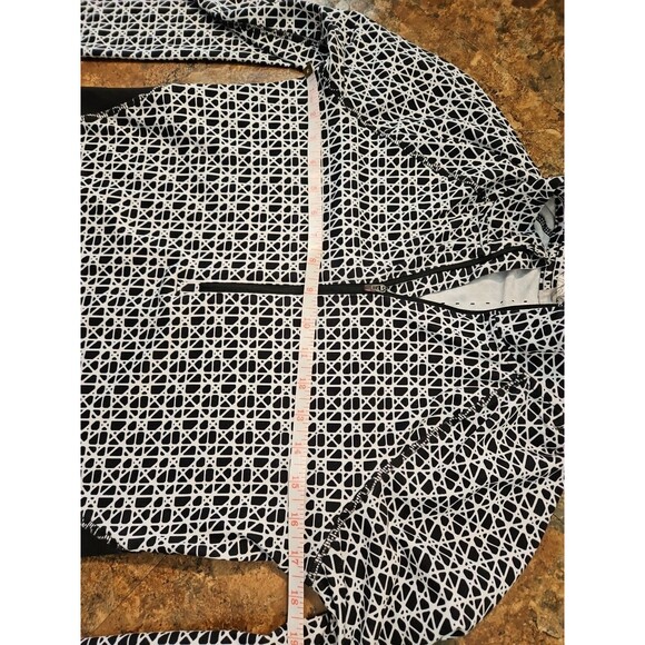Champion C9 Quarter Zip Geometric Print with Black Panels Size M thumbholes (A84 - Picture 4 of 10